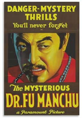 LIANGSHUANG 1929 American Pre-Code Drama Film The Mysterious Dr. Fu Manchu Poster Leinwand Wandkunst Drucke Poster Foto Bild Malerei Poster Raumdekor 60 x 90 cm