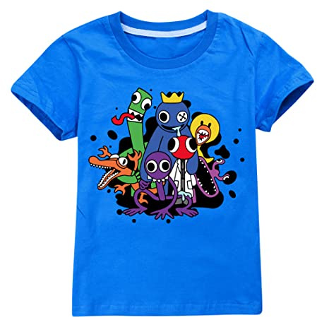 Boys and Girls T-Shirt Fashion Clothing YouTube Game Cartoon Short Sleeve Round Neck Top 5-12 Years
