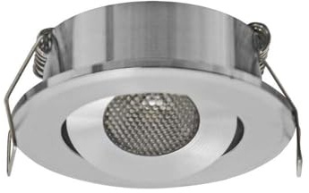 ENERGMiX LED Mini Spot Einbaustrahler Unterbauspot Einbauspot Mini Leuchte 1.5w mit Trafo in chrome Rund Ø 52 mm Neutralweiß 4200K