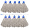 10 Swift PY Cotton Mop Heads and 1 Colour Coded Mop Handle (Blue)