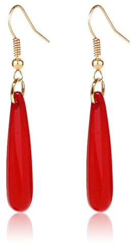 LQIOACU 1 Paar Frieren Cosplay Props Ohrringe, Frieren Manga Ohrringe, Anime Ohrringe, Rote Harz Ohrhänger