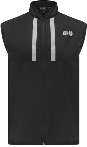 Time To Run Gilet Veste de Course a Pied Sans Manche Pour Homme Avec Poches - Légère Coupe-Vent Respirant - Idéal Pour L'exercice et Le Jogging - de L Jet