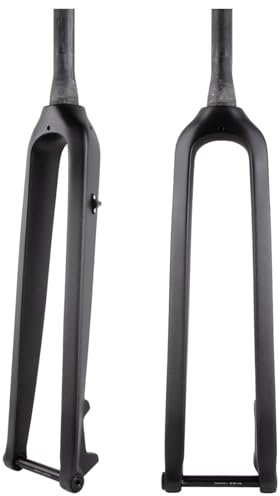 Forcella Rigida Mountain Bike In Carbonio 26'' 27,5'' 29'' 1-1/8'' Tubo Dritto/conico Bici Forcella Anteriore Perno Passante 15x100mm Forcelle Rigide Bici Doppio Passaggio(Tapered tube,Matte 26'')