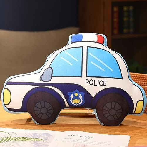 Bimhayuu Creative Plus Plush Car Plush Decorative Throw Pillow, Truck Police Car Couch Decor