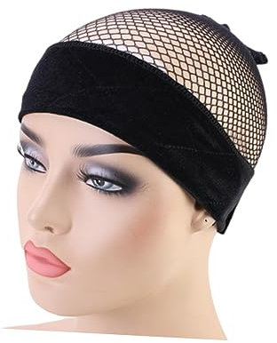 Healvian Lace Wig Headband Mesh Cover Black Elastic Hair Band Women Hair Accessories Adjustable Headwear Wig Fixing Band