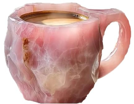 GETBSTOOP Mineral Crystal Coffee Mugs, 2024 New Crystal Coffee Mug, 400ml Natural Mineral Crystal Coffee Mugs with Handle, Colorful Crystal Mug Translucent Coffee Mug, Gift for Home & Office