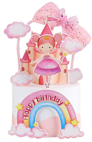 Prinzessin Tortendeko Geburtstag Mädchen, Cupcake Topper, Prinzessin Torten Deko Mädchen, Prinzessin Muffins Deko, Barbi Geburtstag Deko für Mädchen,8 Stücke