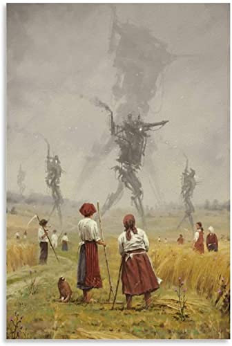 SDYYFF Leinwand Druck Poster 60 * 80cm Senza Cornice Jakub Rozalski sccience fiction Tela decorativa Wall Art Soggiorno Poster Camera da letto