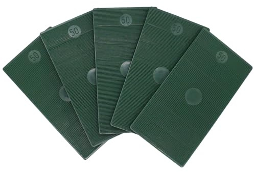 SKIR'CO Lot de 50 cales plates en plastique 5 mm pour vitrage 50 x 100 mm