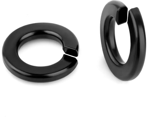 Wavanta 50Pcs M4 Washers Black, Spring Lock Washers, 304 Stainless Steel Split Lock Washer, Washer for Screws & Bolts, Black Finish