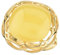 Cavill Sterlingsilber Ring mit baltischem 2,334 ct Milky Bernstein, antiker Kissen-Cabochon, goldplattiert, modernes organisches Design, polnischer Schmuck, gelb