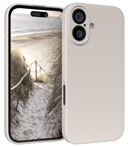 EAZY CASE - Silikonhülle für iPhone 16 Hülle Silikon Case Grau weich stoßfeste Handyhülle Schutzhülle mit Kameraschutz Dünn Premium Schutz Cover TPU Phone Bumper in Polarstern Matt