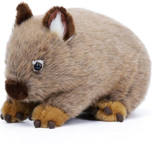 HOMEXYLYL Wombat Plüschtier, Realistisches Australisches Wombat-Stofftierspielzeug, Weich, Langflorig, Niedliches Australisches Souvenir, Baumbär-Plüschtier, Geschenk for Kinder(19CM/7.4)