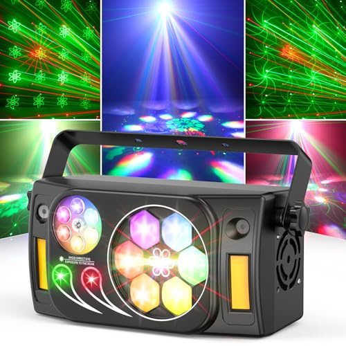 Projecteur Disco RGBW 80 W, Éclairage de Scène 6 en 1 avec Télécommande et DMX512, 16 Effets Lumineux pour Soirées Disco, Scènes, Anniversaires, Mariages, Festivals