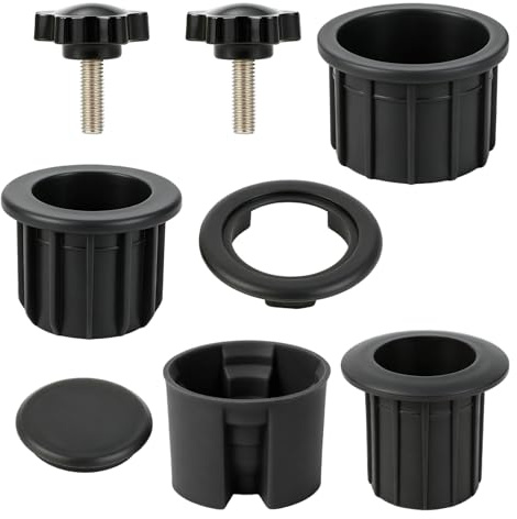 Csuntikulo Anillos Reductores para Base de Sombrilla,Kit Adaptador Universal para Soporte de Sombrilla, Compatible con Tubos de 32–48 mm, para Mesa, Balcón y Terraza, Accesorios (8 Piezas)