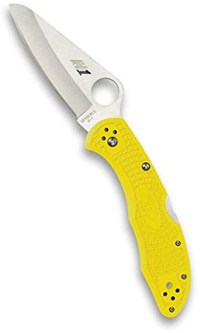 Spyderco, Taschenmesser, Salt 2, Klinge: 7.6 cm, Rot, Klappmesser, Taschenclip, satin finish, gelb
