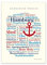 Leinwand Hamburger Wörter, Tagcloud mit der Mundart aus Hamburg. Eine originelle Wanddekoration und schöne Geschenkidee - Keilrahmen 30x40 cm