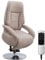 Cavadore TV-Sessel Edinburgh / Fernsehsessel mit Aufstehhilfe & elektrisch verstellbarer Relaxfunktion / 2 E-Motoren / 74 x 114 x 77 / Lederoptik: beige