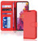 TECHGEAR Coque Galaxy S20 FE Étui Portefeuille en Cuir, Housse avec Rabat de Protection Fentes pour Cartes Béquille et Dragonne Stand Fonction, Cuir PU Compatible avec Samsung Galaxy S20 FE [Rouge]