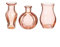 Sass & Belle Vase aus recyceltem Glas, Vintage-Stil, Blassrosa, 3 Stück