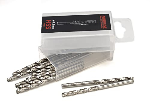 Ferrcan HSS Metallbohrer für Metall HSS DIN338 M2, 7-10 mm (Packung mit 10 Stück pro Maß) (4.2mm)
