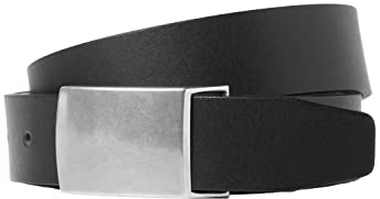 JACK & JONES Men's JACFORT Leather Belt Gürtel, Black, 80