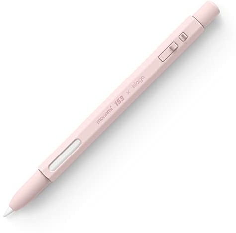 elago X MONAMI Pencil Hülle Kompatibel mit Apple Pencil 2. Generation Schutzhülle, Strapazierfähiges Silikon, Klassisches Design, Kompatibel mit Magnetischer Aufladung und Double Tap (Peony Rosa)