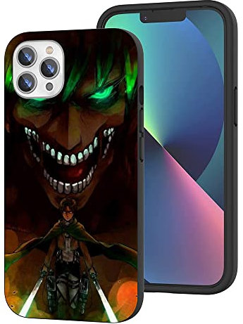 WANGQINHAI Kompatibel mit iPhone 12 Pro Max Hülle, Anime Cool Manga TPU Fallschutz Stoßdämpfend Kratzfest Handyhülle Cover (Anime-Attack-on-Titan-Comic-3)