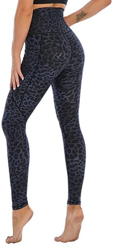 FASH-Icons Leopard Legging for Women Animal Print Legging High Waisted Patterned Yoga Pants with Two Large Pockets Buttery-Soft Workout Running Tight Size XS-XXL UK(4-14)