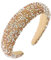 Serre Tete Paillette, Strass Dorés Serre Tête Femme Serre Tete Cheveux Wide Serre-Tête Accessoires Cheveux Doux Élégants pour Quotidienne, Fêtes, Spectacles, Photographie