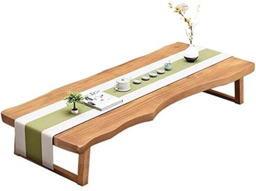 Kreativer Massivholz-Tee-Tisch Massivholz-Zwerg Einfacher Wohnzimmer-Couchtisch Breite Tischplatte Glatte Oberfläche Geeignet für eine breite Palette von Anwendungen(S:120 * 60 * 35cm)