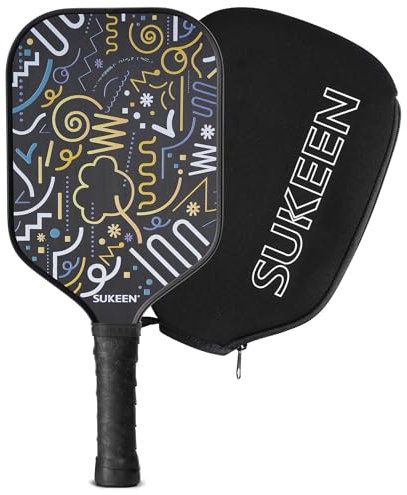 Sukeen Pickleball Paddle, Leichter T700 Carbon Fiber Pickleball Schläger, 16 mm verstärkter Polypropylen-Wabenkern, Fokus auf Rotation und Kontrolle
