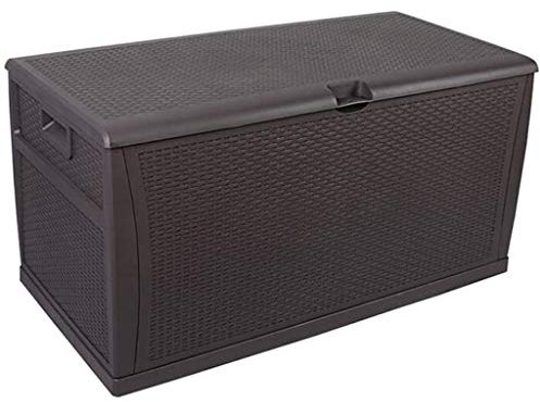 Garden Cabinets 460L Outdoor Garden Tools Cabinet Courtyard Lockable Storage Box Storage Shed (Color : Black, Size : 1206163cm) (Brown 120x61x63cm)