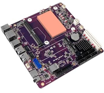 PeeliCeeli NAS Motherboard N100 with 6 Bay SATA3.0, Mini ITX Mainboard with Dual M.2 NVMe, i226V 2.5GbE LAN Board DDR5 for Soft Router Appliance, PCle3.0 x4, Barebone NO RAM/SSD