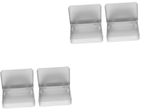 NUOBESTY 2 Sätze Dose Aus Weißblech Korb Balsam Gestell Deckel Zinn Schmuck Organisator Aus Weißblech Geschenkboxen Aus Weißblech USB-Stick Hülle Gehäuse Aus Weißblech Silver 2 Stück * 2