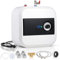 Moongiantgo Calentador de Agua para Fregadero 10L, Tanque Instantáneo 1500W 30°C-65°C, Mini-depósito Mural/Suelo con Pantalla Digital & Accesorios Latón, IPX4 Seguro para Cocina, Baño, Caravanas