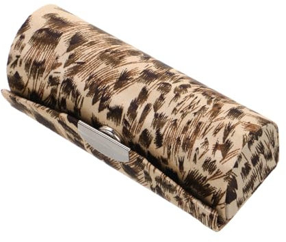 NIYANGLE Astuccio Per Rossetto Singolo in Leopardata Con Custodia Protettiva Per Rossetto Borsa Organizer Per Donne e Ragazze Design Multifunzionale e Ricami Intricati