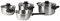 Batteria di pentole 7 pezzi Elisandra in Acciaio Inox con Fondo Full Induction