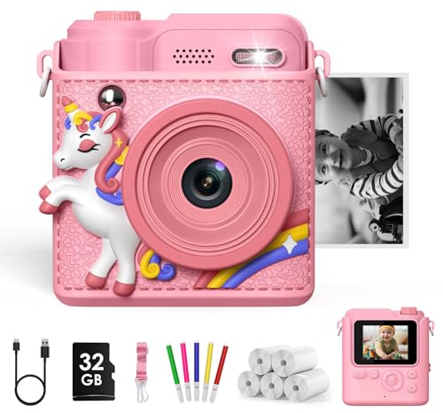 Gofunly Appareil Photo Instantané Enfants Caméra Numérique pour 3-12 Ans