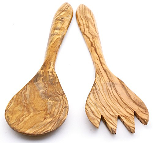 Art Escudellers Posate MAIORCHINE GIGANTI in Legno d'olivo Fatto a Mano. 32 cm x 7 cm x 1,5 cm