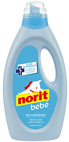 Norit - Bebé Detergente Líquido Ropa Bebé 32 Lavados 1125 ml | Para lavar la ropa de recién nacidos y bebés, incluso con piel atópica. Hipoalergénico, deja la ropa suave y perfumada.