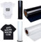 HTV Lot de 2 rouleaux de vinyle thermocollant Compatible avec Cricut, Silhouette ou tout cutter (30 x 100 cm)