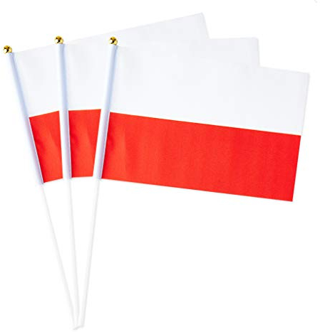 Mflagperft Polnische Flaggen Polnische kleine Flagge Dekorationen Poland Hand Held Flag