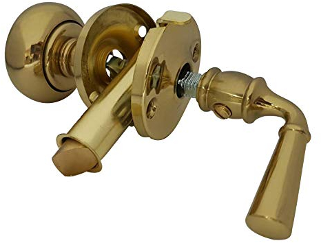 QCAA Türriegel aus massivem Messing, poliertes Messing, hergestellt in Taiwan, 1 Stück