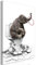 murando - Wandbilder Lustiges Elefantenmotiv 40x60 cm 1 tlg - Wand Deko Vlies Leinwand Bilder Groß Wanddeko Wohnzimmer Schlafzimmer Kunstdrucke - Tiere Abstrakt Zirkus Toilette g-C-0277-b-a