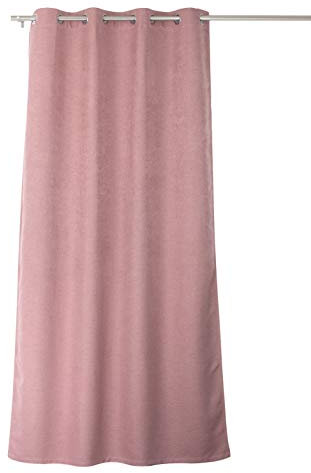 ED ENJOY HOME Rideau Obscurcissant Fileté avec Œillets, 135x240cm, Vieux Rose, 100% Polyester, Collection Floppy
