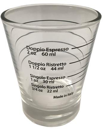 Espresso Shotglas Barista Kaffeeglas Shot-Glas Messbecher mit vier Markierungen Espresso Marese
