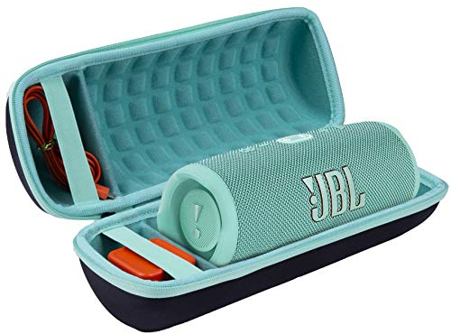 co2CREA Duro Viajar Caja Estuche Funda para JBL Charge 4 / JBL Charge 5 Altavoz inalámbrico portátil con Bluetooth(Funda Solo)(Turquesa)