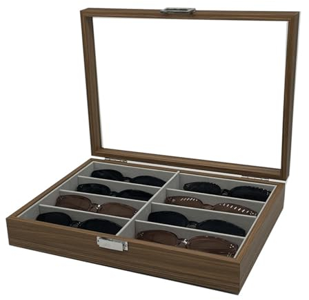 Homeanda Eyeglass Storage Box for Glasses Storing Display Holder Sunglasses Organizer for Eyeglasses Spectacles