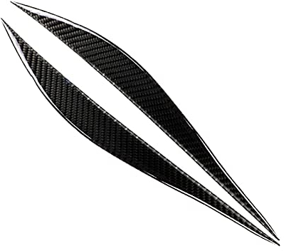 Carrfan Fiber De Carbone Scheinwerfer Augenbrauen Abdeckung Styling Aufkleber 1 Paar Ersatz für BMW F30 F31 F32 F33 F34 (2012-2020)